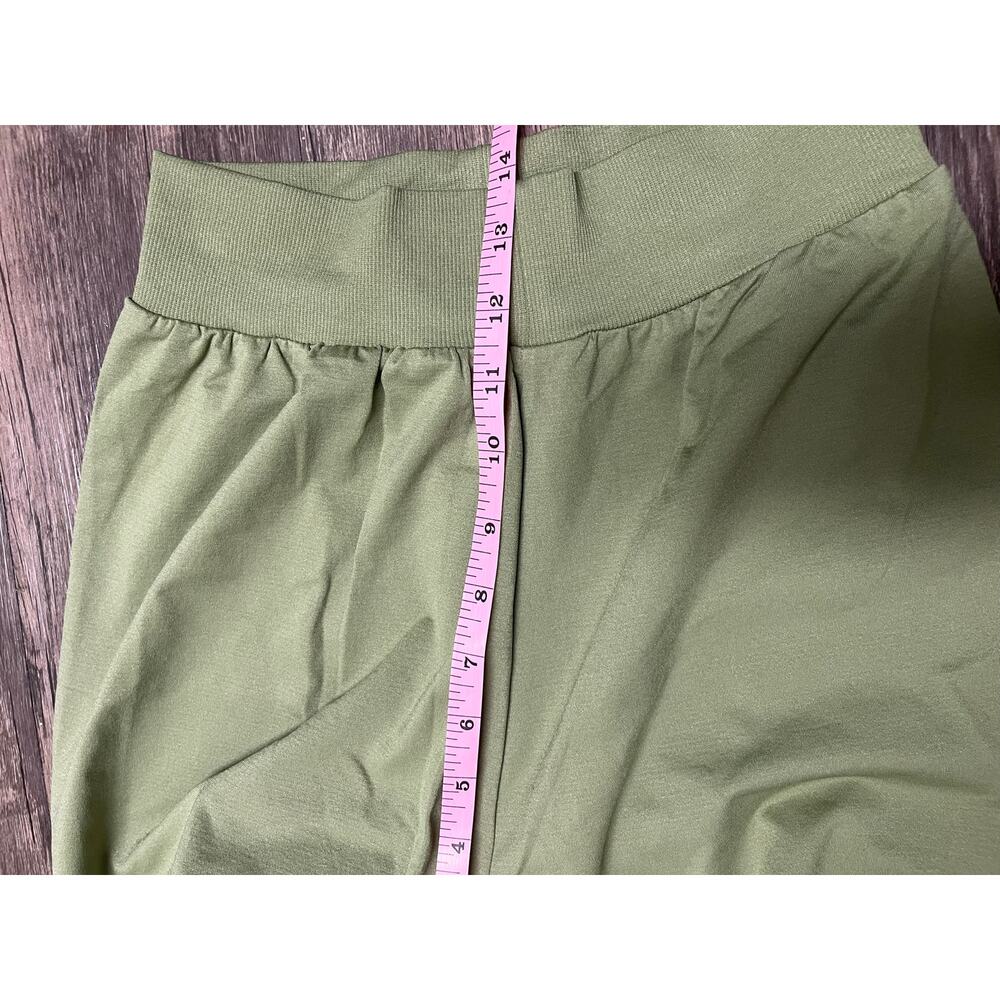NEW OQQ High Waist Nylon Spandex Wide Leg Lounge Yoga Pants Green S Athleisure - Picture 6 of 8